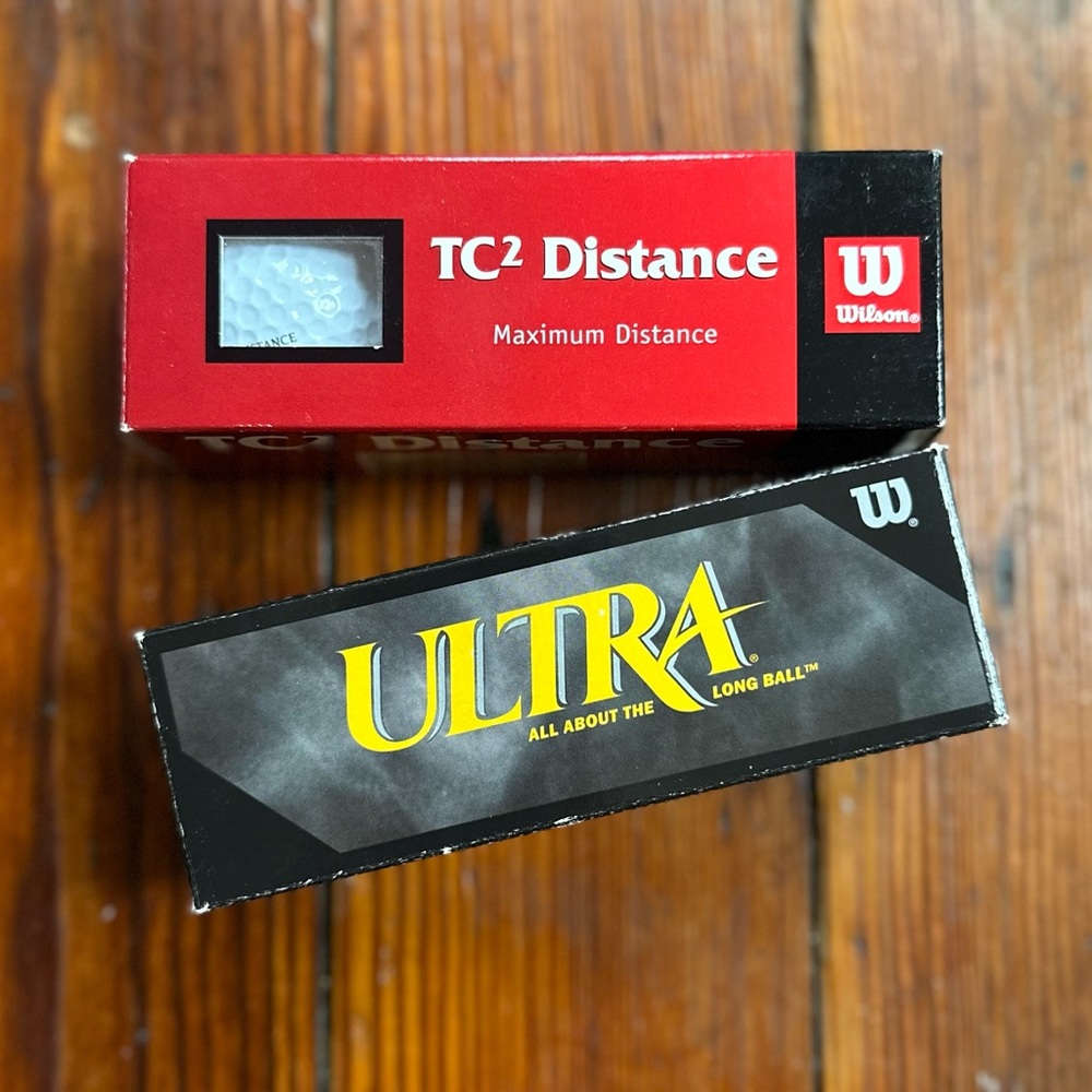 Bundle NOS NEW Wilson Golf Balls: Ultra 3 pack & TC2 Distance 3 pack